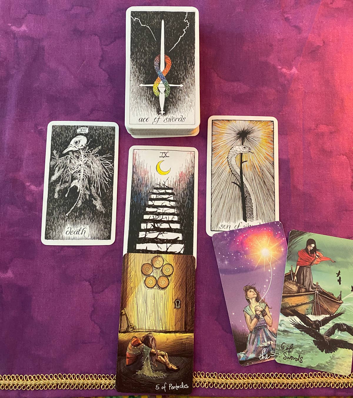 The Wild Unknown Tarot cards with the Light Seers Tarot cards